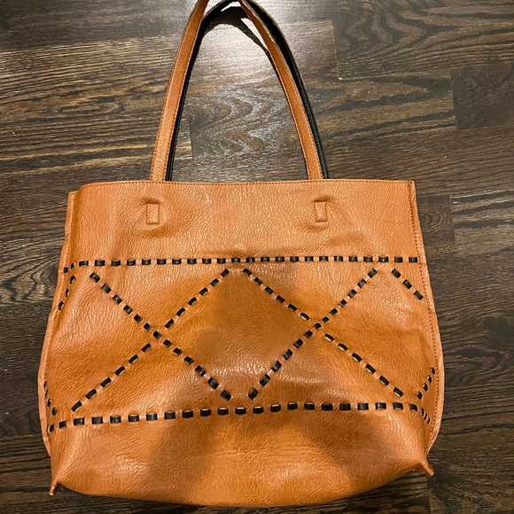 Tan & black reversible tote, Nordstrom BP - Picture 3 of 4